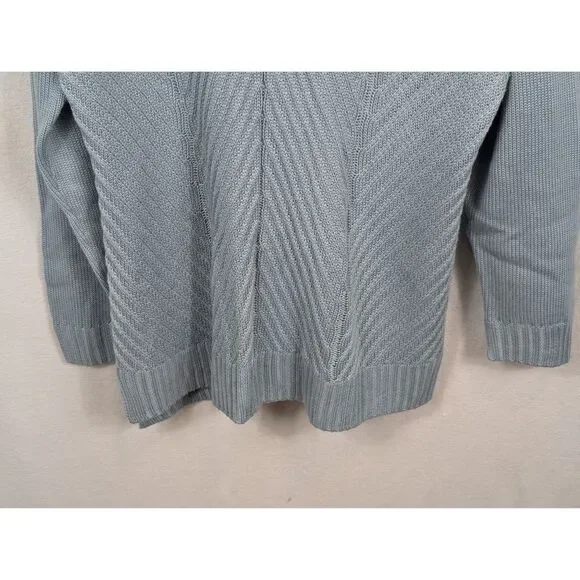 Calvin Klein Relaxed Cowl Neck Knit Sweater Blue Women's Size Large - Picture 4 of 15